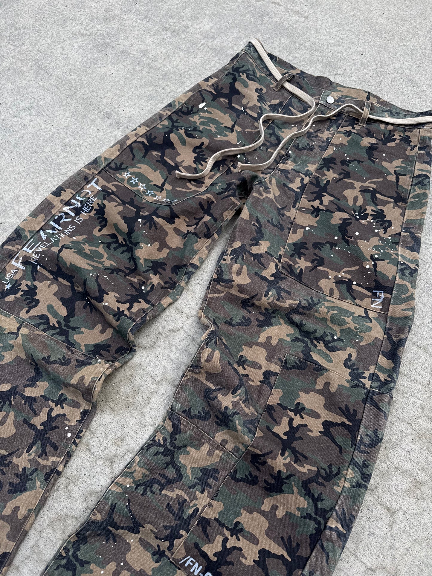 (PRE-MADE) FEARNOT CAMO CANVAS PANTS