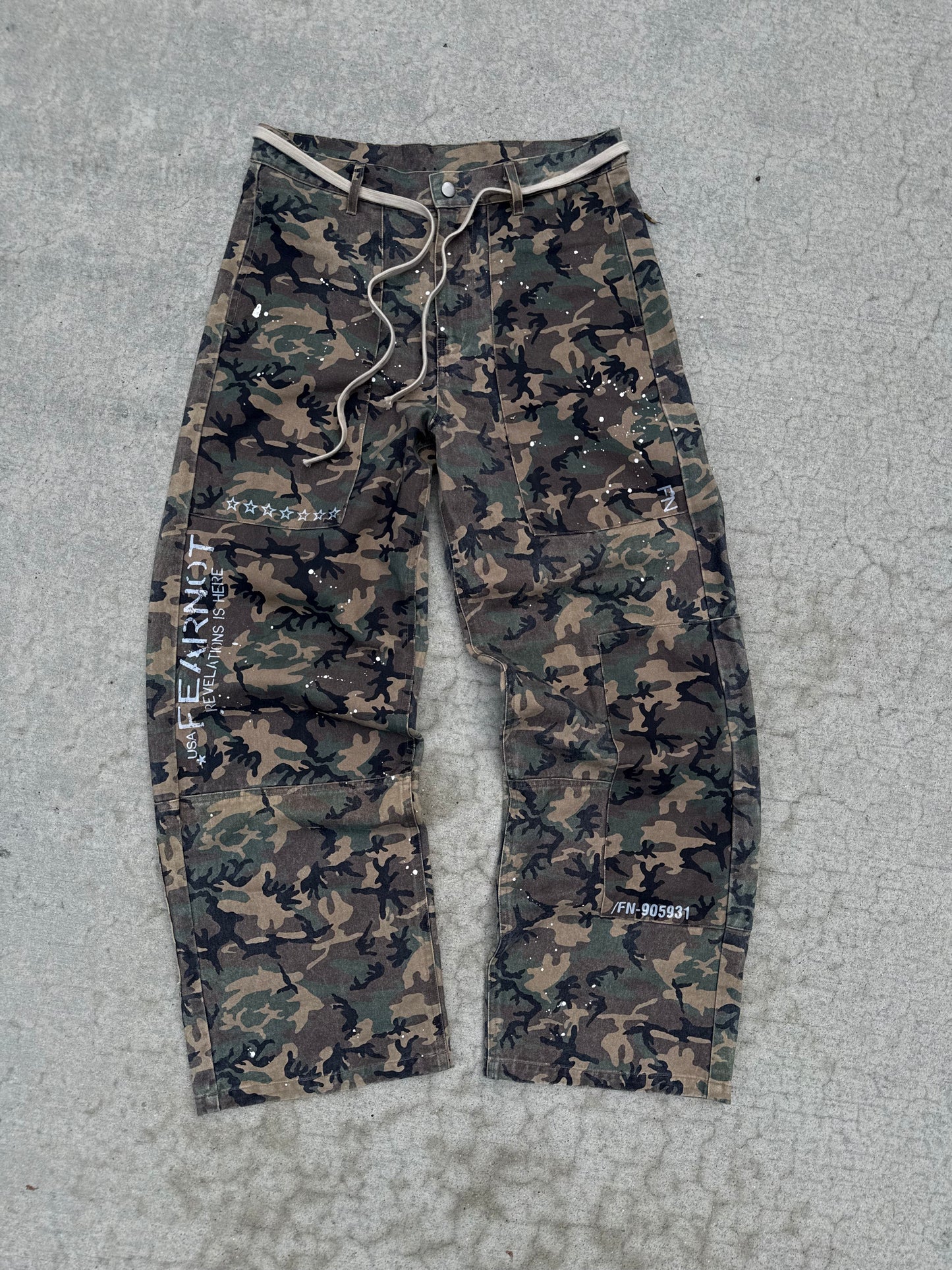 (PRE-MADE) FEARNOT CAMO CANVAS PANTS